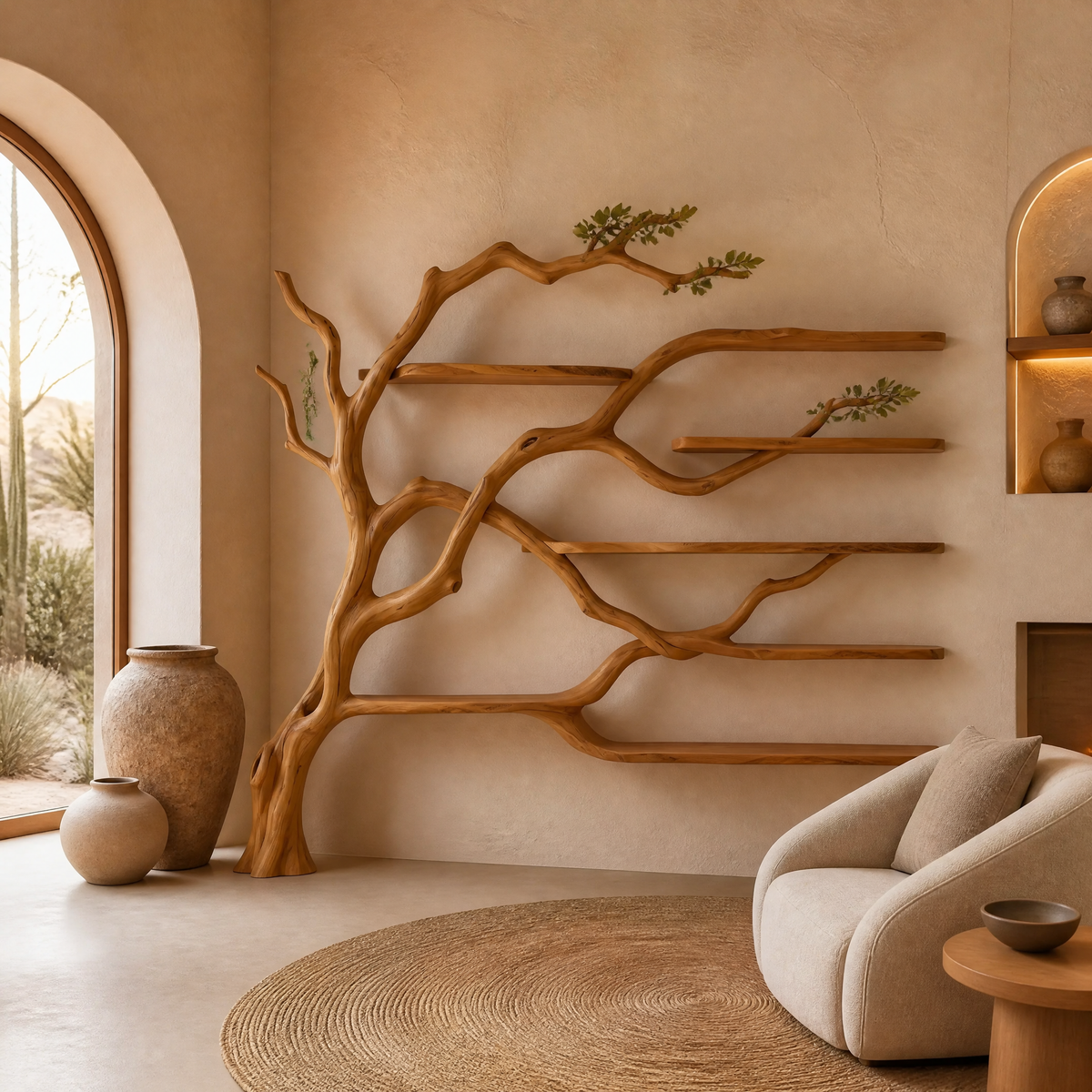 Branchmere Handcrafted Solid Wood Tree Bookshelf